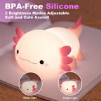Desidiya Silicon Axolotl Fish Touch Silicon Night Light, Birthday Gift