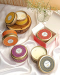 DeBelle Luxe Scented Soy Wax Candle Combo Pack of 5 | Best Gift for Home, Office | 3 Wick Candle | Aromatherapy Candle| Floral| Reusable Tin